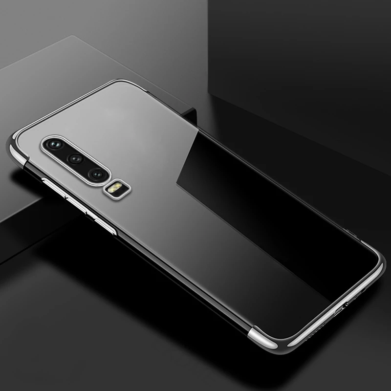 Серебристый Мягкий силиконовый чехол для Huawei P30 P20 Lite P Smart Y7 Pro TPU чехол для телефона Huawei Honor View 20 V20 V10 8A 7C RU 7A Pro - Цвет: Серебристый
