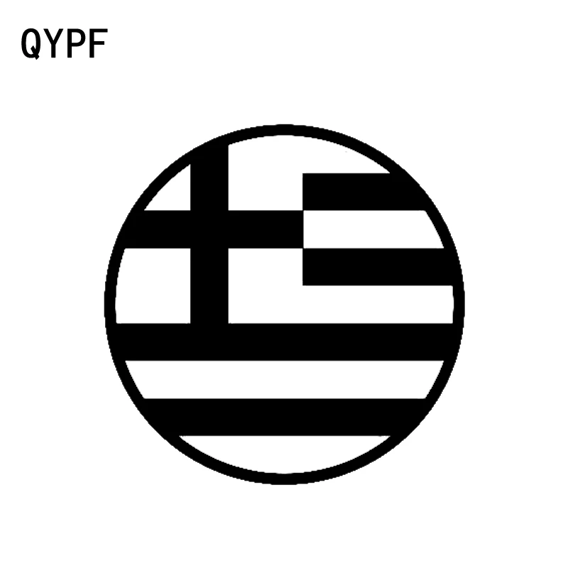 QYPF 12 см * круглый греческий флаг модный автомобильный Стайлинг автомобильная