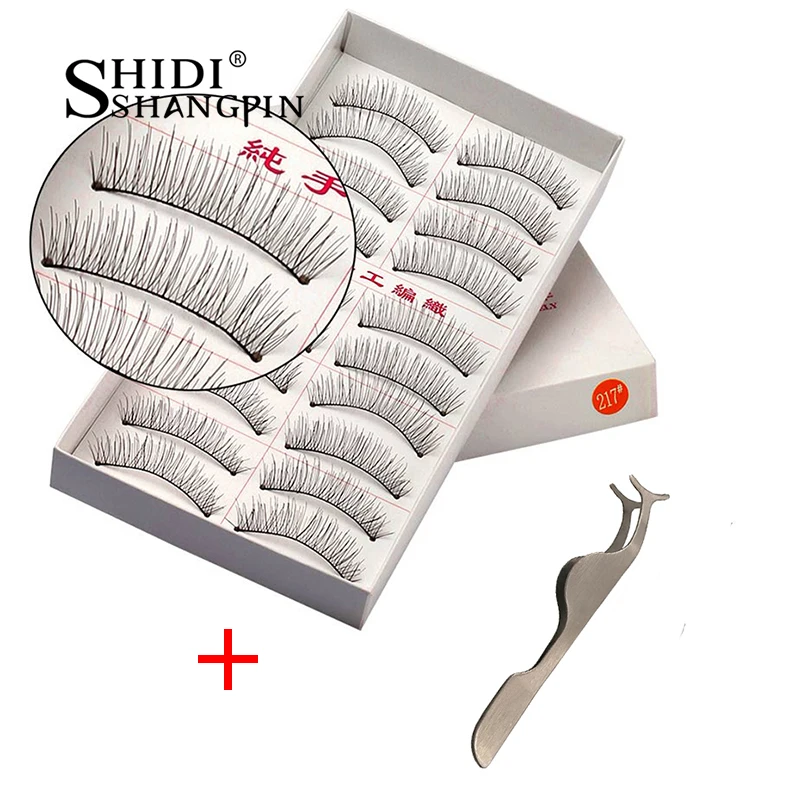 Инструмент для макияжа с пинцетом натуральные длинные ресницы 10 пар | Красота и