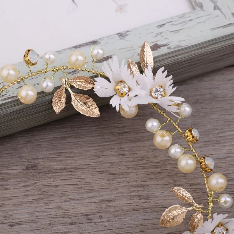 

Baby Girls Flower Headband Floral Alloy+Cloth Headwear Apparel Wreath Lovely Cute Hair accessories