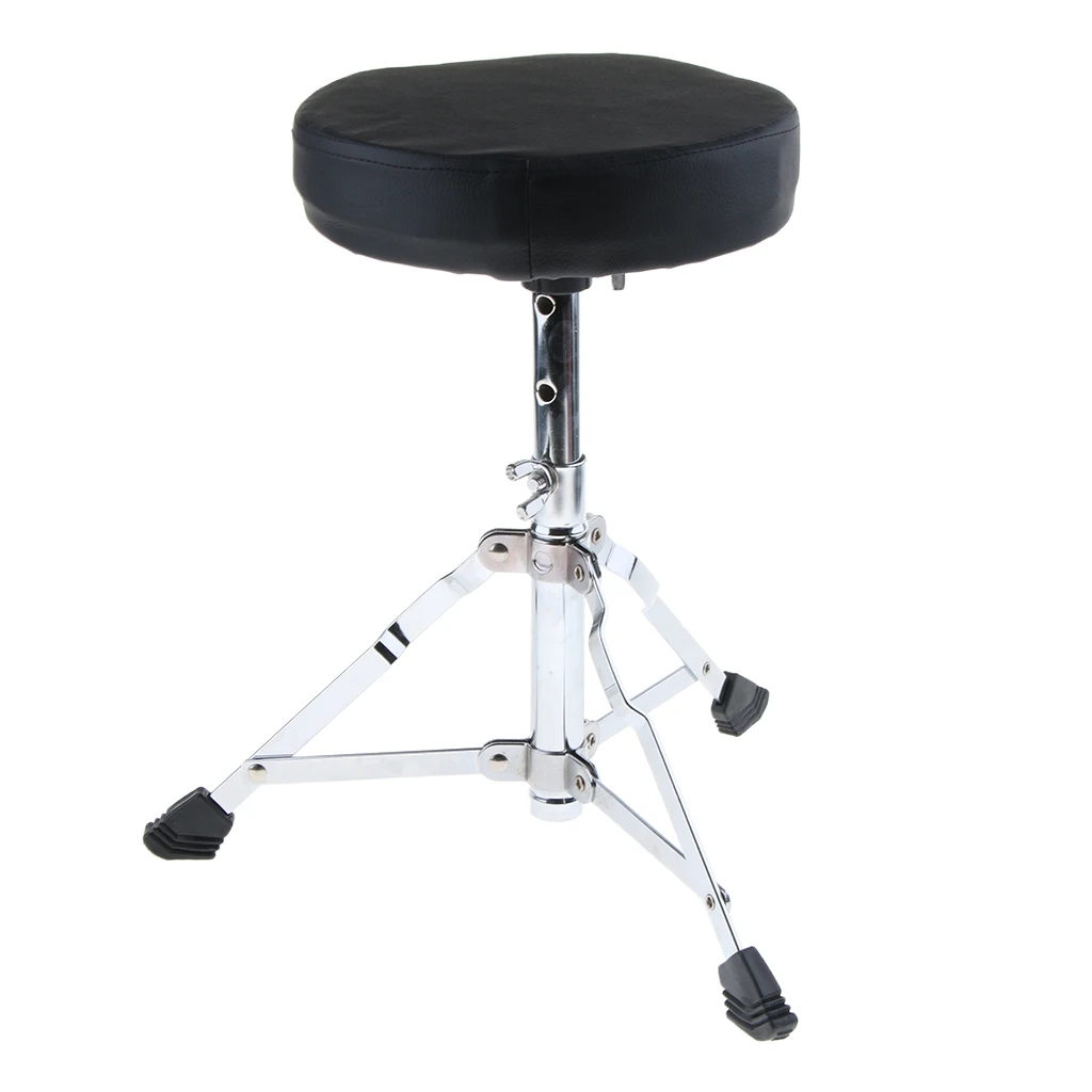 Adjustable Metal Tripod Children Padded Stool Stand Chair for Guitar Piano Drum Playing |