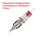 5 шт. EZ Revolution иглы для картриджей #10 (0,30 мм) Изогнутые Magnum иглы для тату картриджей, системы, захваты для машин