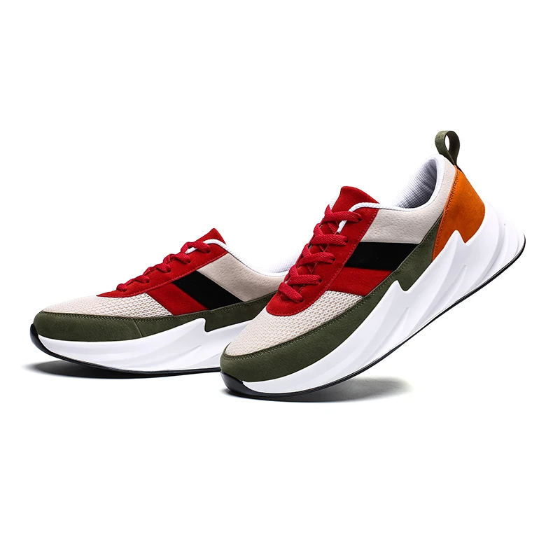 Модная обувь с острым носком акулой повседневные мужские кроссовки спортивная