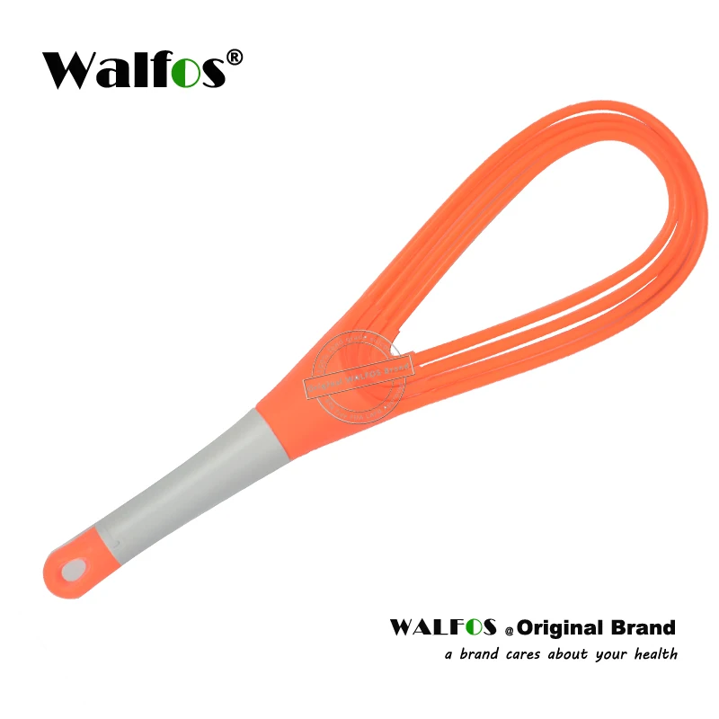 orange WALFOS вращающийся миксер 2в1 вращающийся венчик для яиц пищевой венчик кухонные инструменты кухонный блендер съемный моющийся Миксер для яиц - Цвет: orange