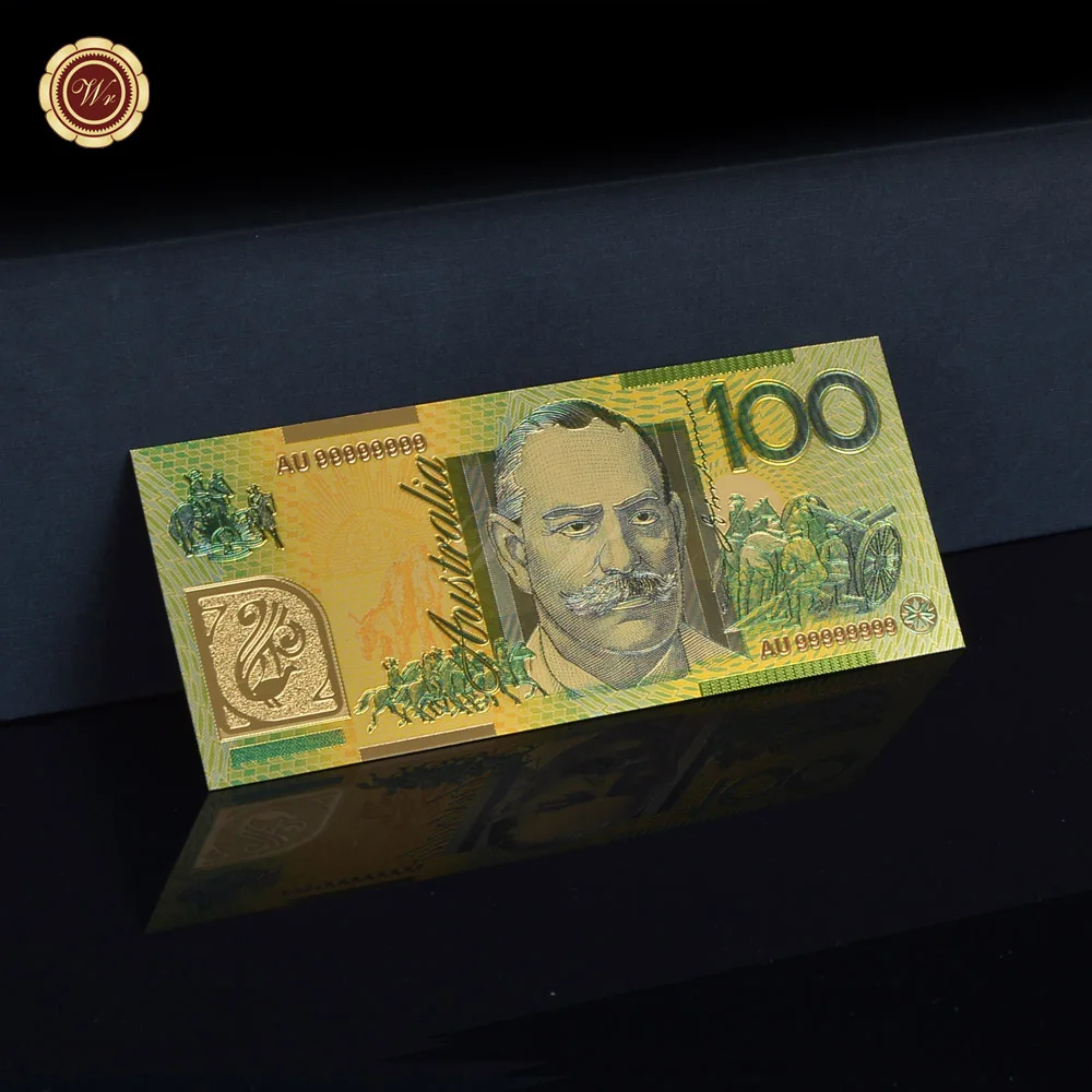 Австралия золотое покрытие для банкнот красочный Новый AUD100 доллар продажи