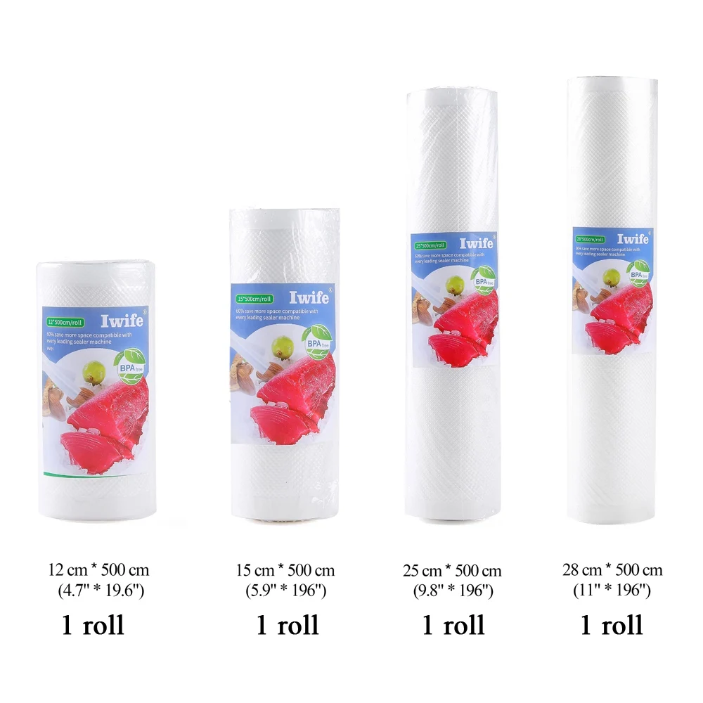 12-15-25-28-1roll Iwife вакуумная пищевая герметичный мешок Vakum Seal упаковочная машина вакуумная упаковка пленка упаковщик рулон 12+ 15+ 25+ 28 4 рулона/лот дропшиппинг - Цвет: 12-15-25-28-1roll