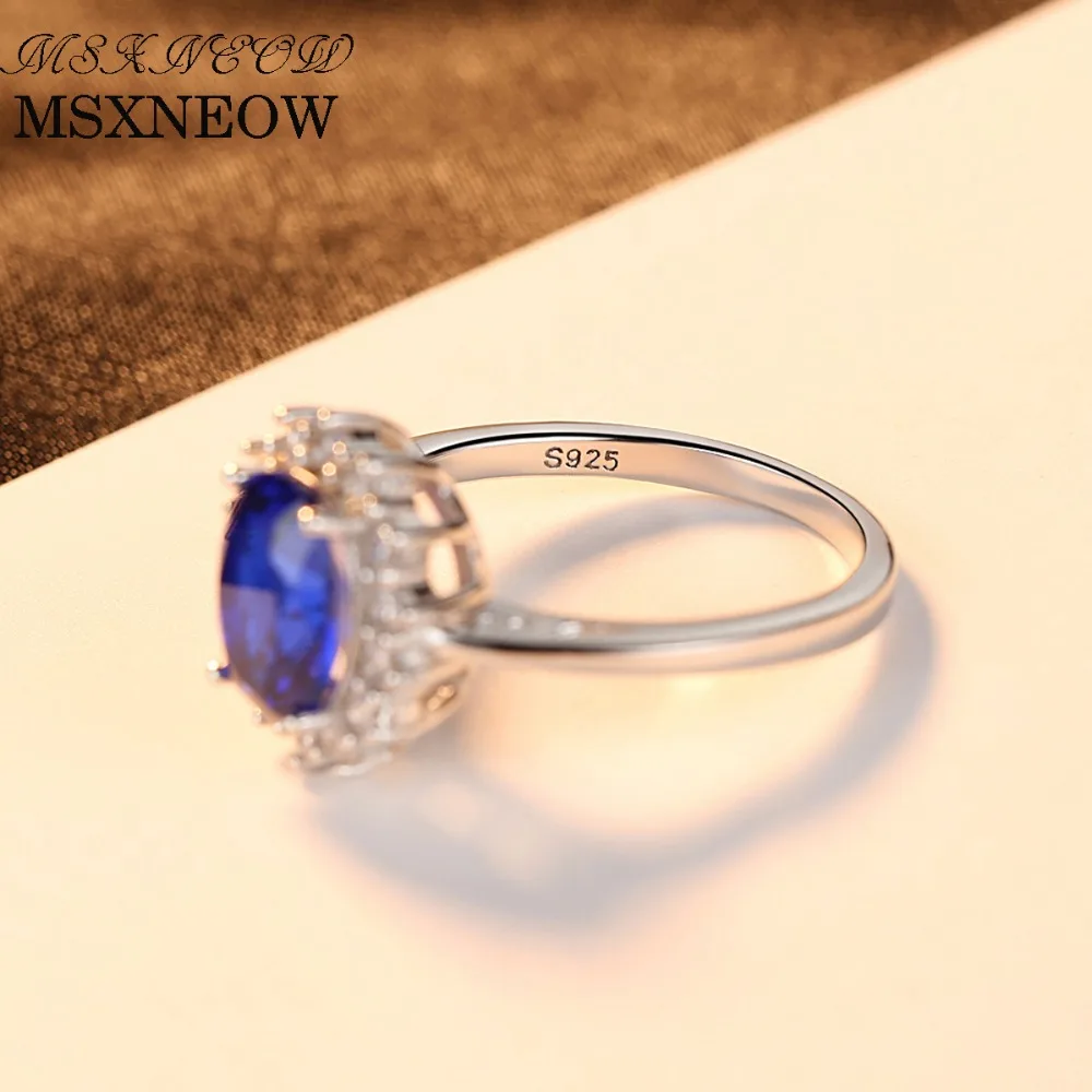 MSXNEOW Adjustable wedding Ring Oval 100% Natural Gemstone Topaz 925 Sterling Silver Jewelry Fine For Women SR0078 | Украшения и