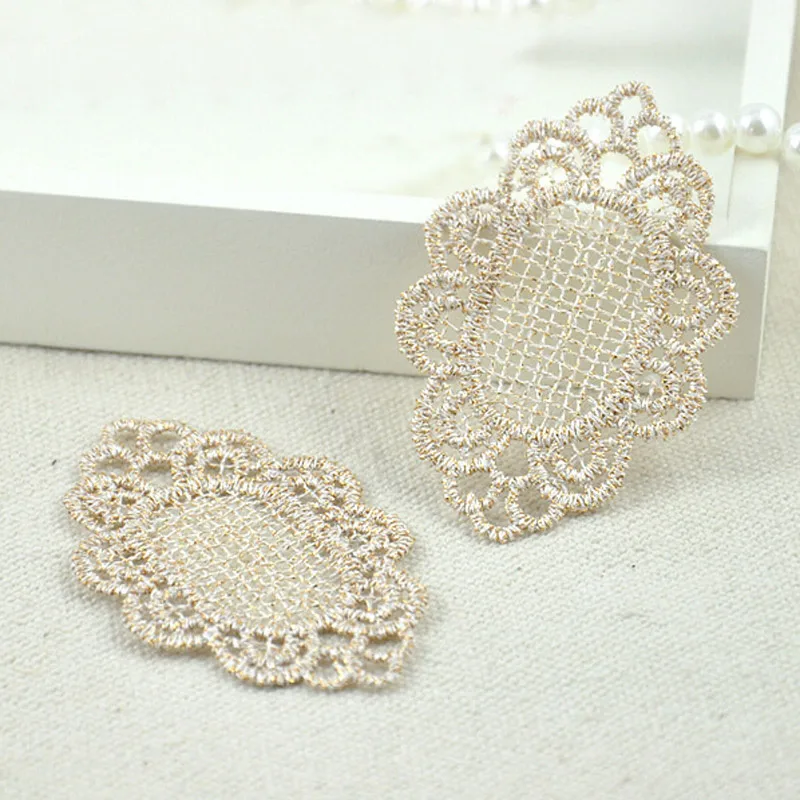 10PCS Soluble Polyester Flower Embroidered Lace Trim Ribbon Fabric Sewing Supplies Craft Decor FOR DIY Handm | Дом и сад