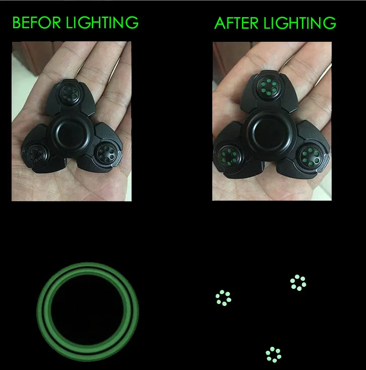 Концентрация внимания СДВГ ручной Спиннер флусветодио дный оресцентный