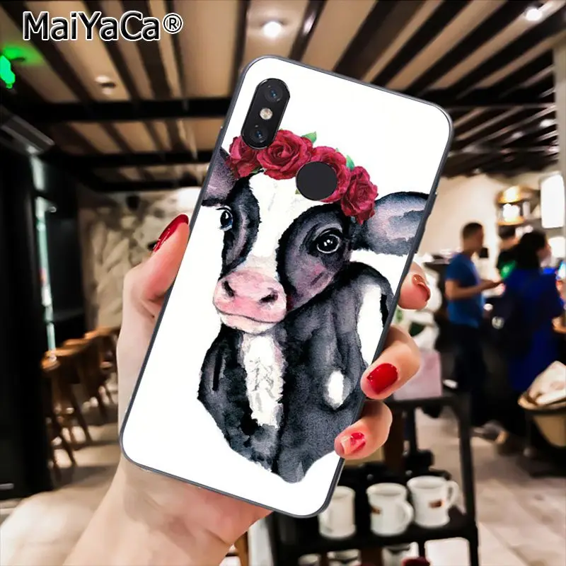 MaiYaCa милый мультяшный чехол для телефона с животными коровами Xiaomi Redmi8 4X 6A S2 7A 5A Redmi