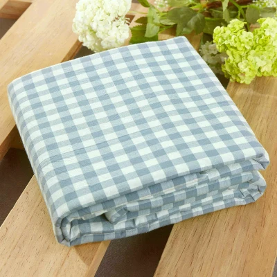 plaid d 1 шт., простыня из стираного хлопка, домашняя простыня в клетку/полоску, однотонная, мягкая, двойная/полная/queen/King size - Цвет: plaid d