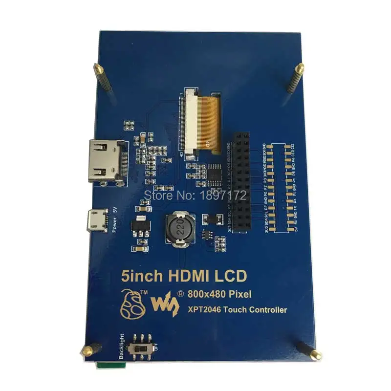 Raspberry Pi 3 Model B/4B/2B/B+/A+ 5 дюймов HDMI GPIO резистивный сенсорный экран ЖК-дисплей 5-дюймовый сенсорный экран