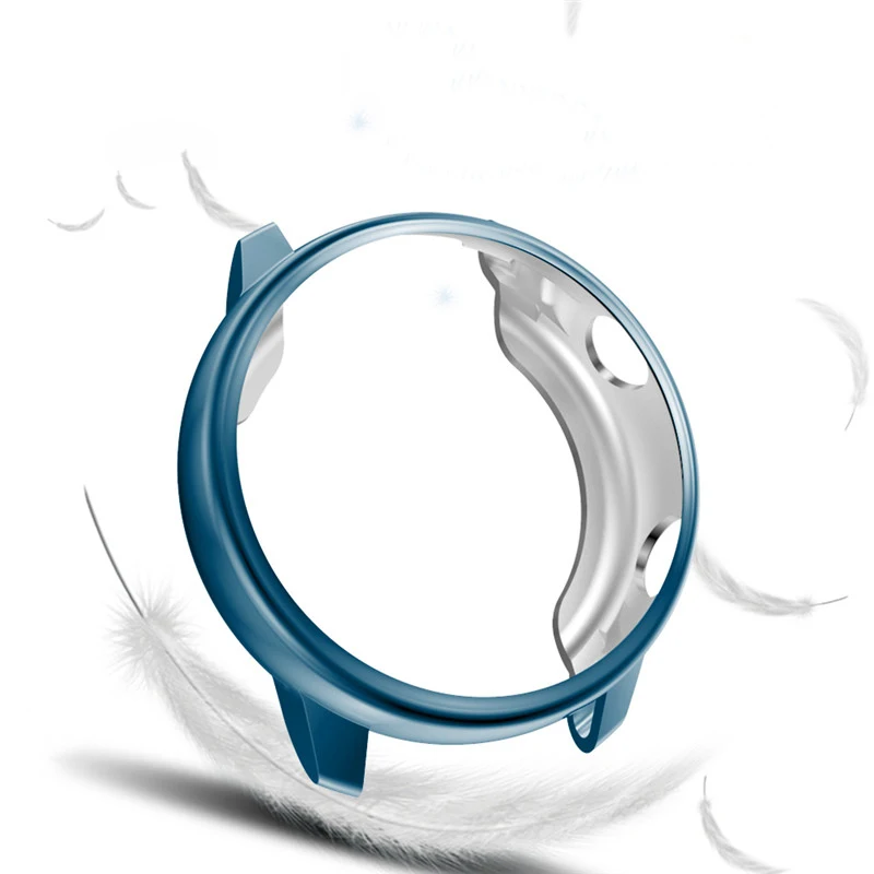 blue Galaxy watch active для samsung galaxy watch активный защитный чехол для экрана силиконовый ультра-тонкий полный охват бампер аксессуары - Цвет: blue