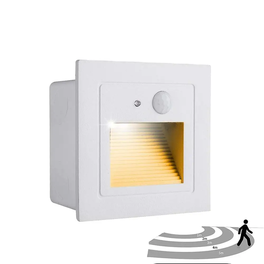 with pir sensor 5W PIR датчик движения Ночной светильник светодиодный светильник с датчиком Детский Светильник для спальни настенный светильник для прачечной лестничная лампа - Цвет абажура: with pir sensor 5W