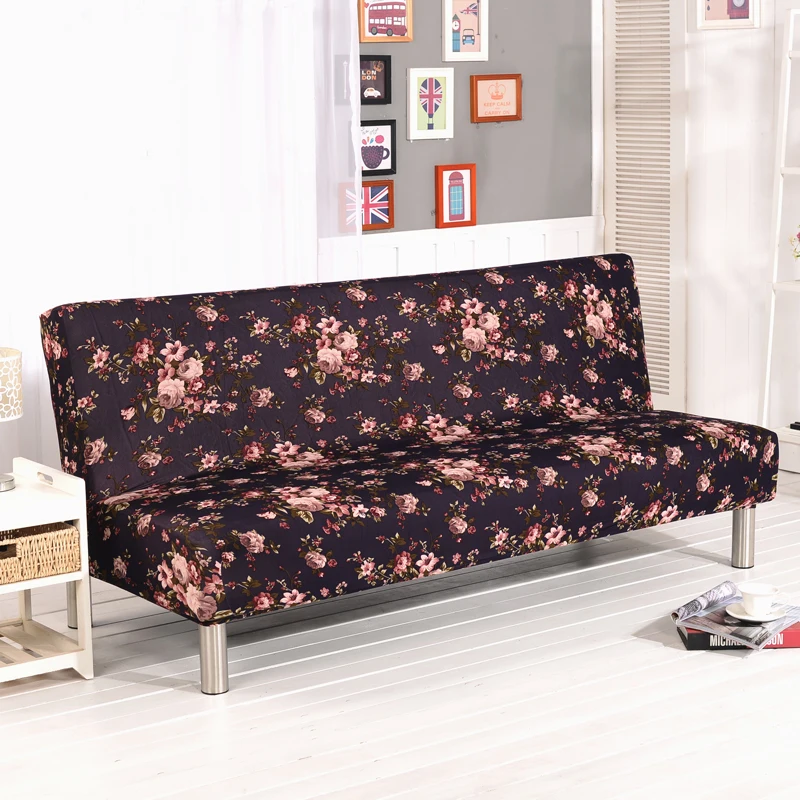 Monily Flower Printed Universal Spandex Elastic Sofa Cover Stretch Anti-dity Bench No Armrest Folding Bed | Дом и сад