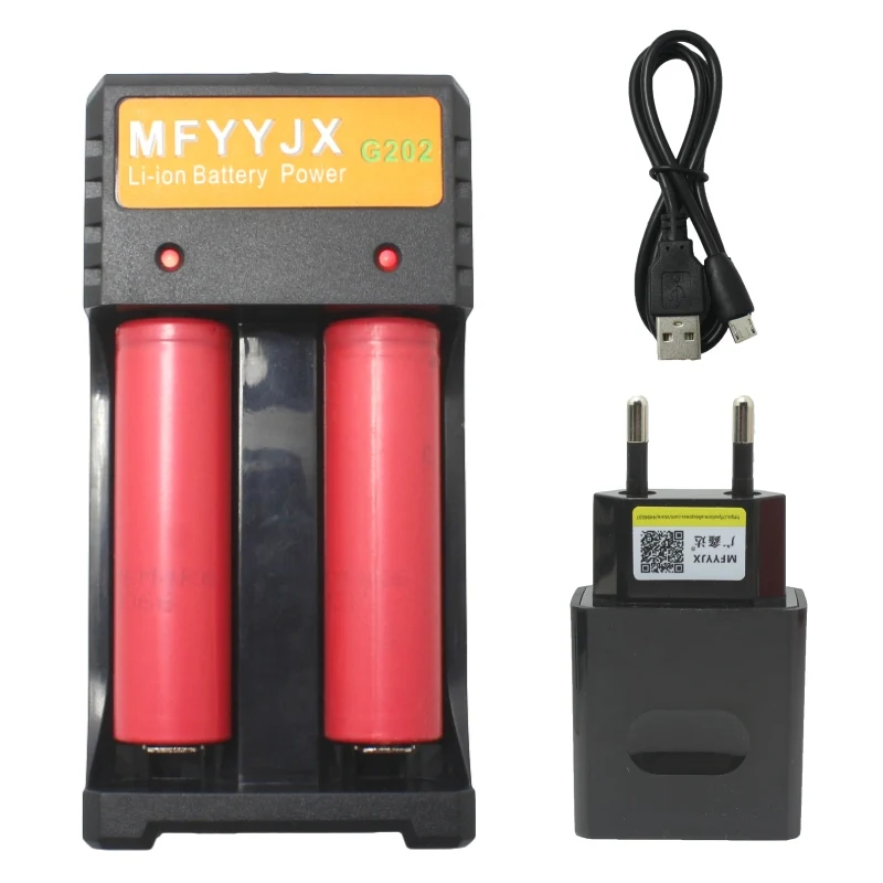 Mfyyjx 3 7 V 18650 Батарея Зарядное устройство быстрой зарядки for18650 18350 14500 16340 26650