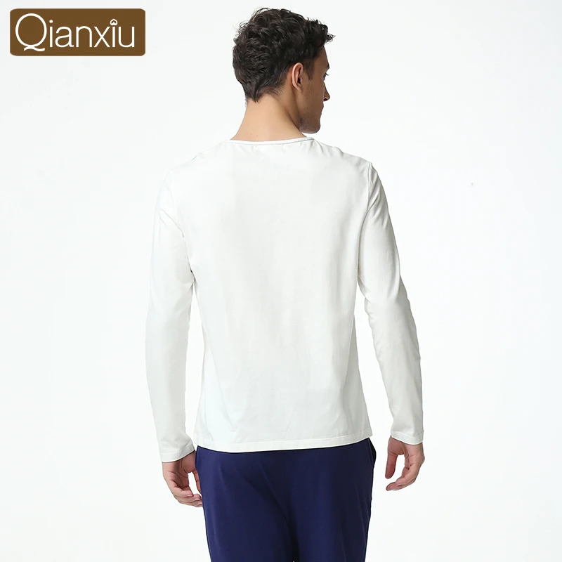 Qianxiu Pijama хомбре мужчины Kintted модальные хлопок марка одежды Большой размер пижамы