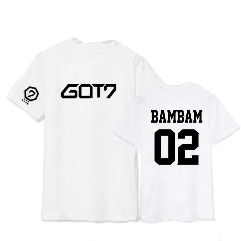 Футболка Mainlead KPOP GOT7 футболка новый хлопковый топ с надписью Fly Concert Bambam Mark Youngjae