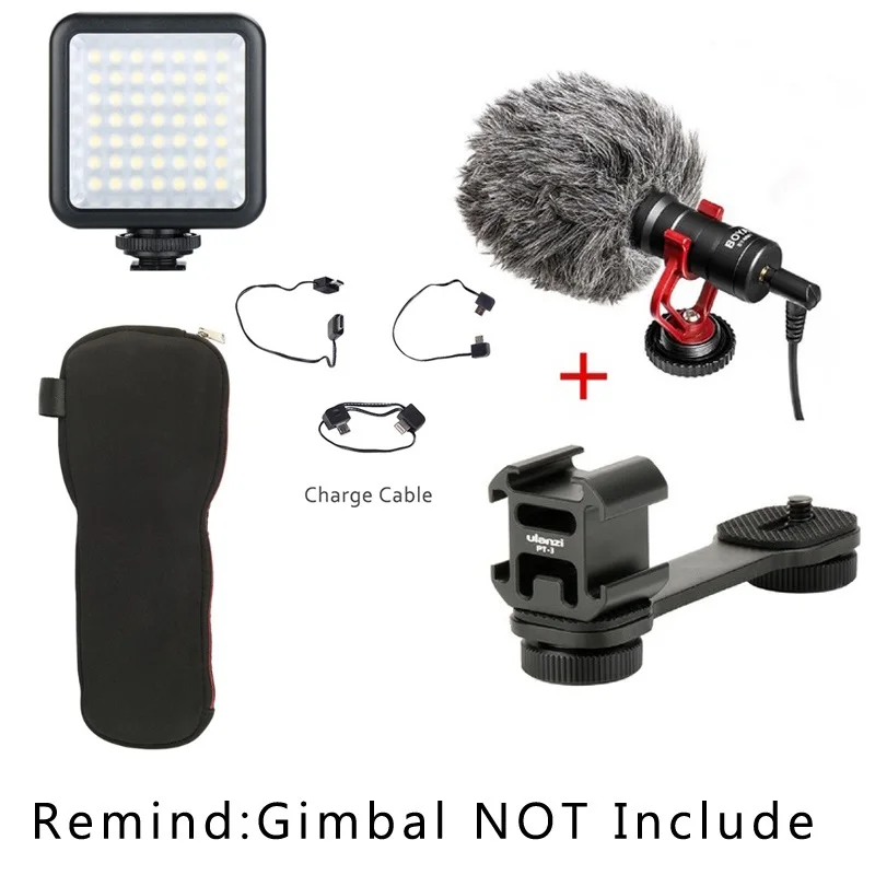 ZHIYUN Smooth 4 Q2 смартфон ручной 3 оси Gimbal стабилизатор Экшн камера Steadicam для телефона Gopro SJCAM pk DJI OSMO Карманный - Цвет: Only Accessories