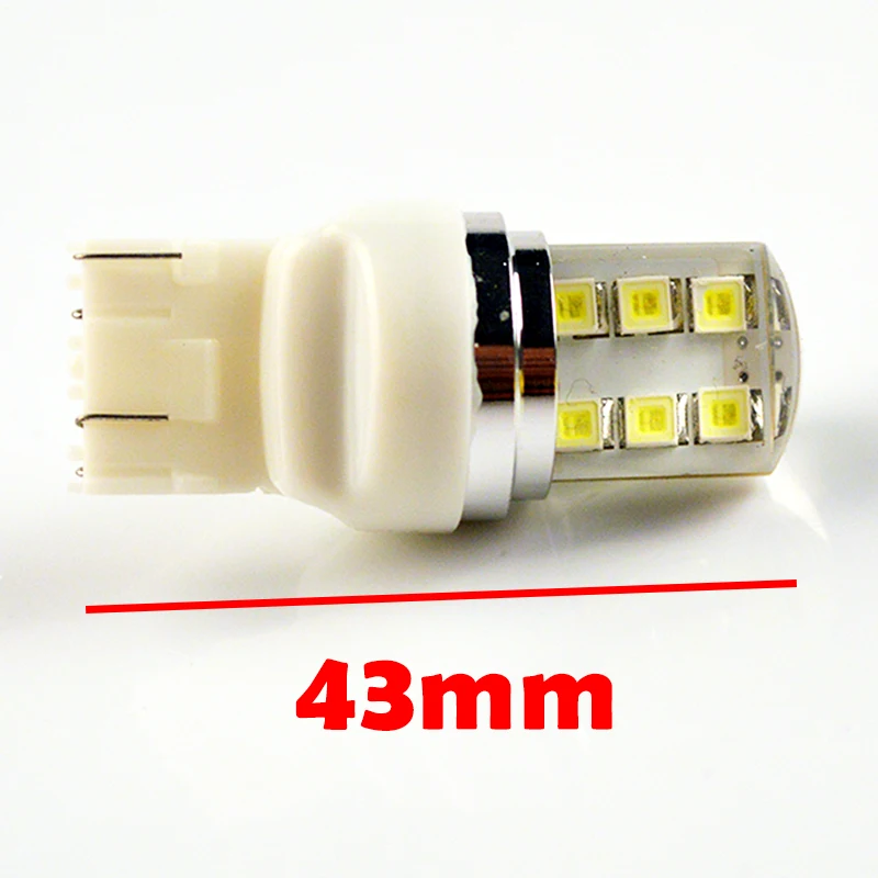 Flytop авто светодиодные лампы T20 2835SMD Blink силиконовый корпус 7443 12 чипов холодный