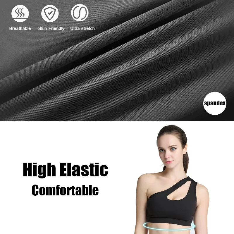 Sexy Fitness Yoga Bra for Women Push up Padded Sports Shirt Sportwear Gym Running Workout One Shoulder Elastic Crop Top Vest | Спорт и