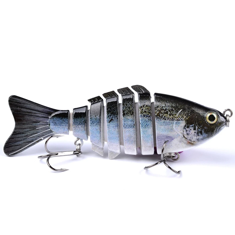 1 шт. Реалистичная жесткая приманка для рыбалки 7 сегментов Swimbait 10 см 12 г
