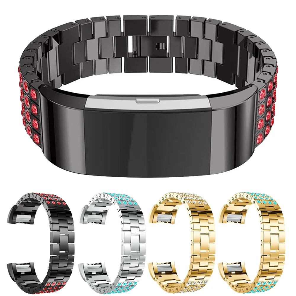 Сменный ремешок из алюминиевого сплава для смарт часов Fitbit Charge 2 металлический