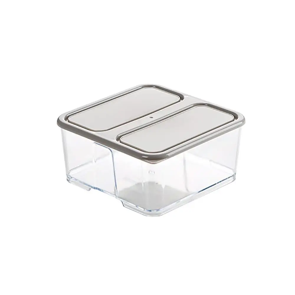 grey 1000ml 1600/1000/700 мл морозильная камера хранения коробка стекируемые Пластик Еда контейнеры для хранения с крышкой Кухня шкаф для канцелярских принадлежностей - Цвет: grey 1000ml