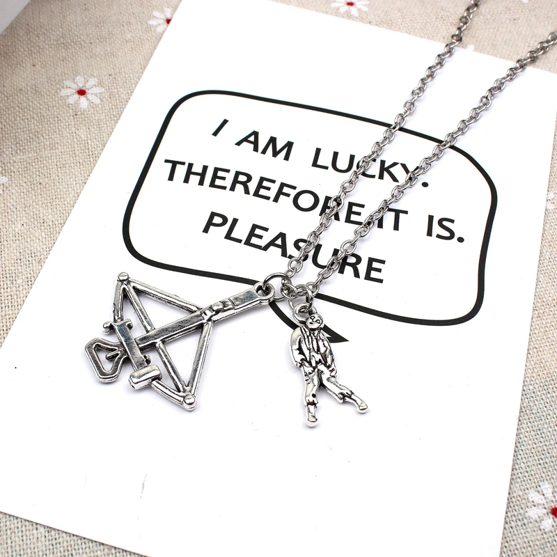 

New Fashion Necklace Walking Dead Meat Stick And Letter Necklace Pendant Fashion Jewelry Collar Necklace
