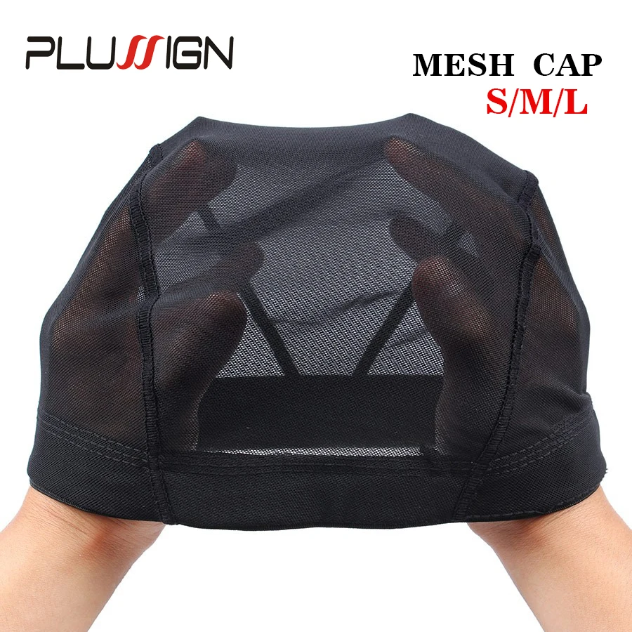 Plussign Dome Wig Cap 52cm-56cm Three Size Mesh Breathable Spandex With Great Elastic Band 2pcs/lot Making Tool | Шиньоны и парики