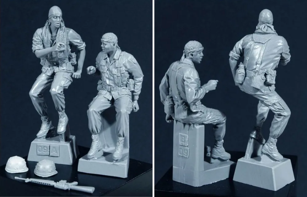 1/35 набор моделей фигурок из смолы вьетнамские Военные солдаты США (2 шт./лот)