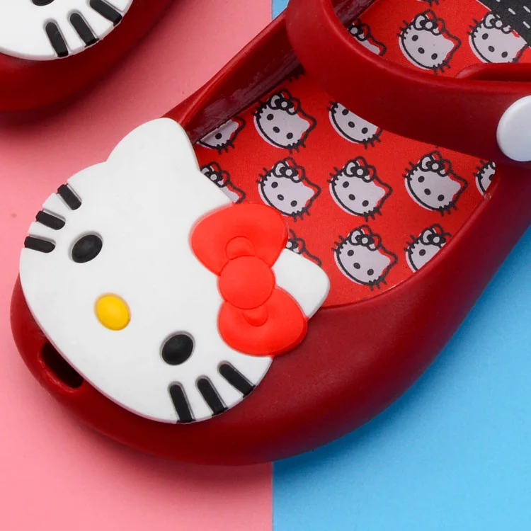 Новинка 2018 года прозрачные мини сандалии Melissa обувь hello kitty милые мягкие туфли