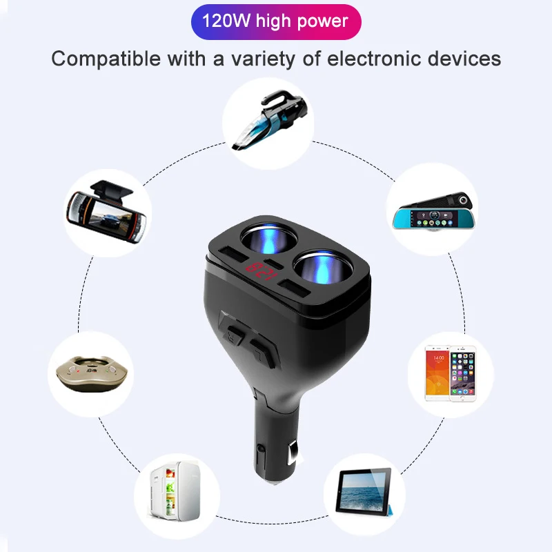 Универсальный разветвитель автомобильного прикуривателя 12 24 В|Зажигалка| |