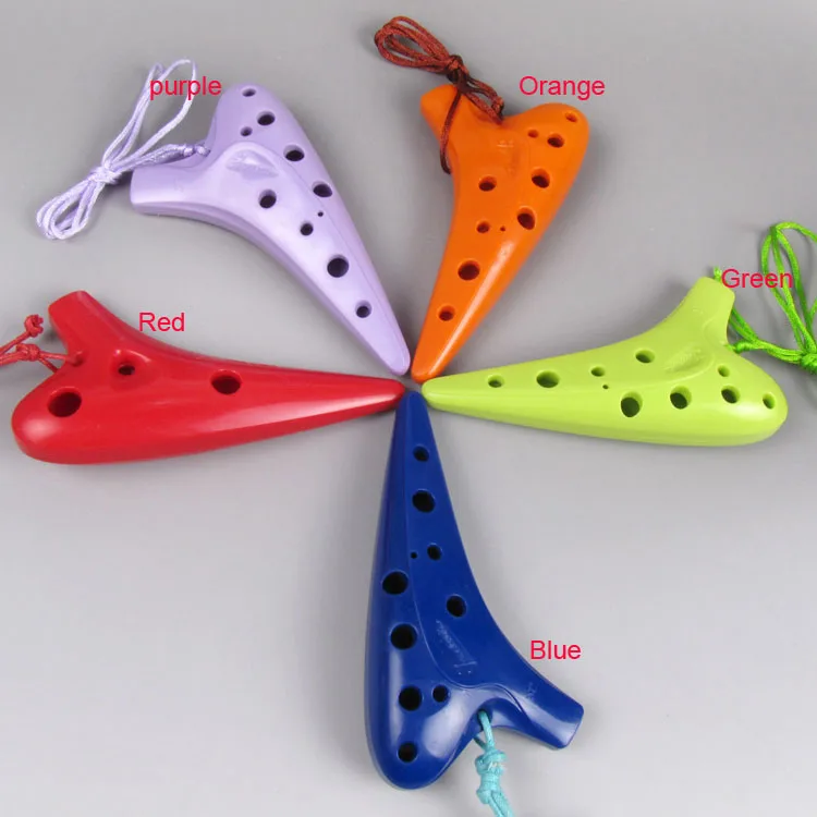 12 отверстий пластиковый каучук SC ocarina флейта хороший звук музыкальный инструмент
