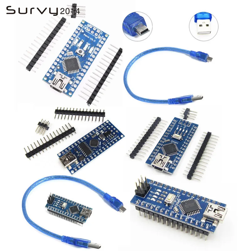 MINI USB Nano V3.0 ATmega328P CH340G 5 в 16 м плата микроконтроллера для Arduino 328P NANO 3 0