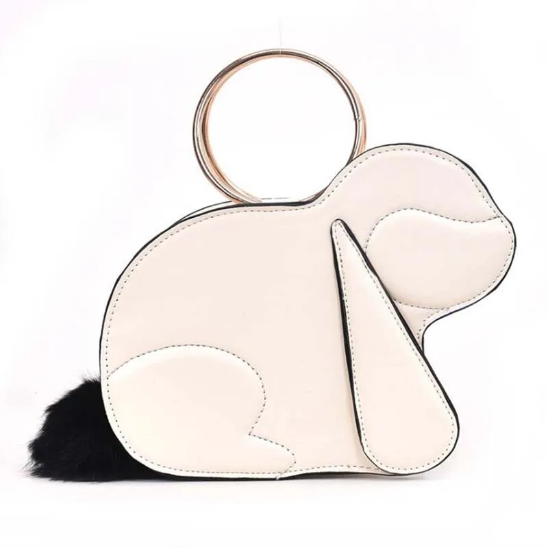 Moeluohouse собака форма для женщин девушка плеча Crossbody сумка строка PU кольца