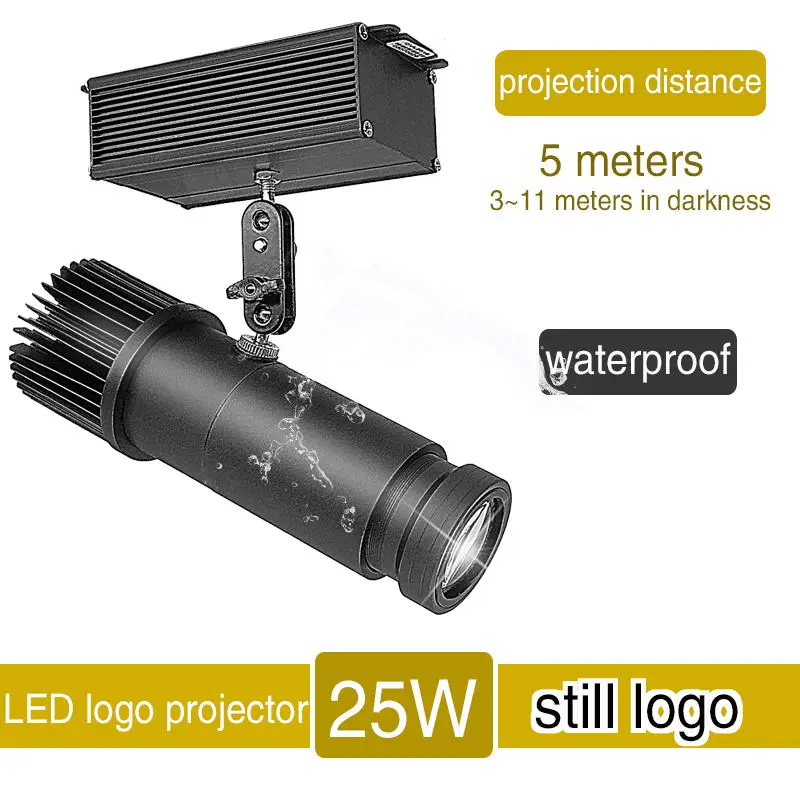 25W still waterproof Проектор с логотипом на заказ, розничный магазин, знак, поворотное уведомление, ресторан, добро пожаловать, лазер, HD рекламный проектор - Мощность в ваттах: 25W still waterproof