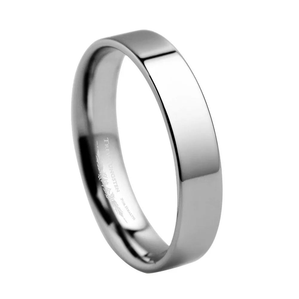 Плоская полированная отделка ширина браслета из карбида вольфрама 4