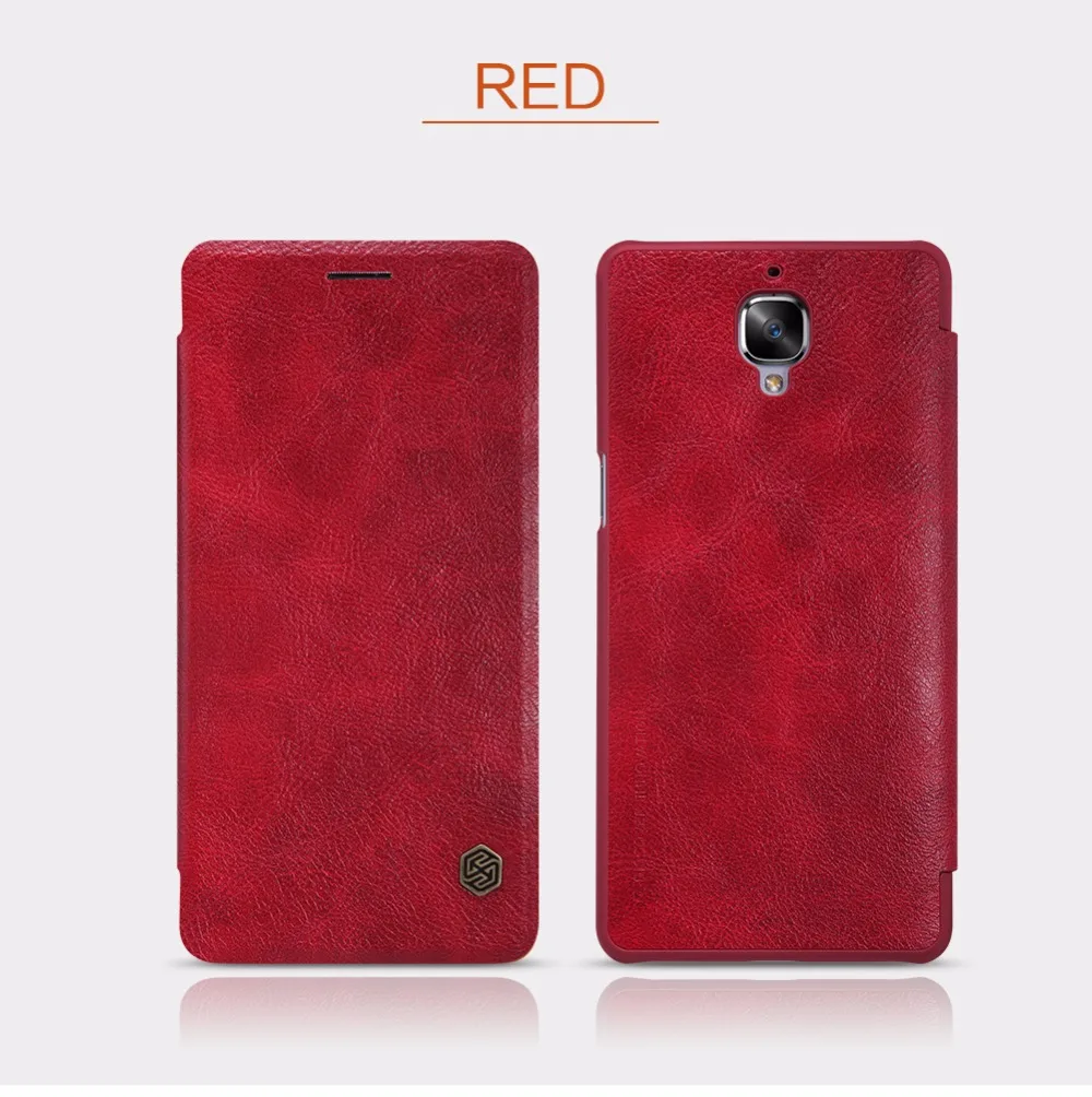 Кожаный чехол-книжка NILLKIN Qin Series для OnePlus 3T 3 5 дюймов из натуральной кожи |