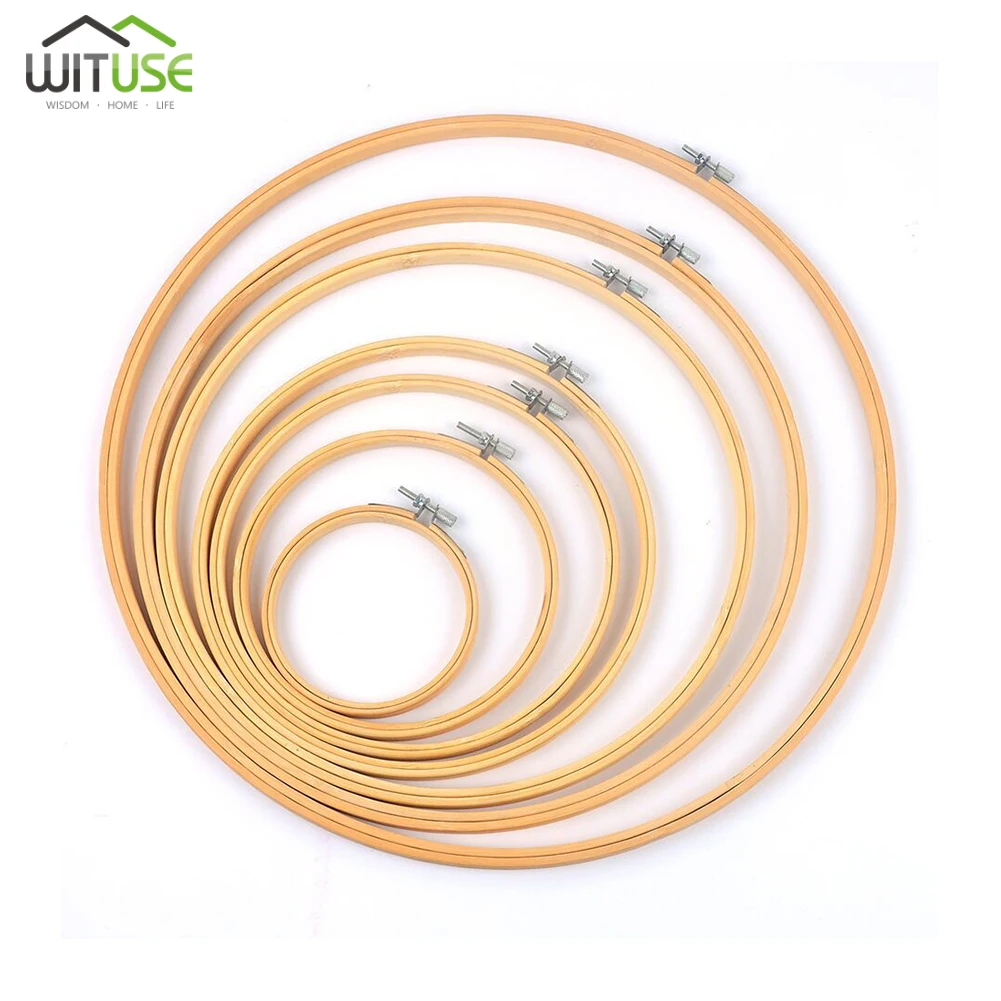 

10-36cm DIY Wooden Natrual Bamboo Handy Cross Stitch Machine Embroidery Hoop Ring Bamboo Frames Fabric Painting Wooden Home Deco