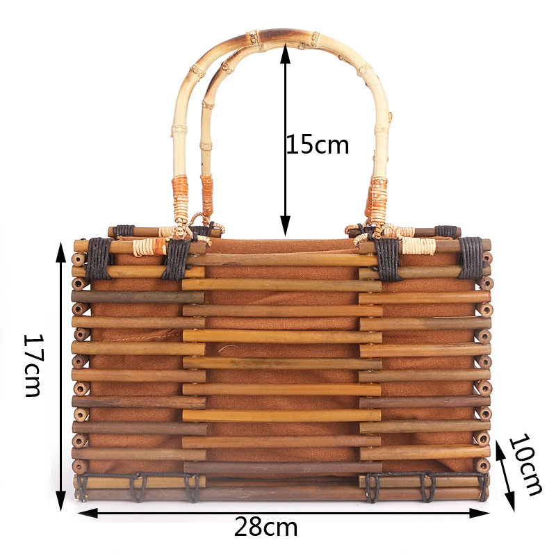 2019 Роскошные Дизайнерские пляжные сумки маленькая модная бамбуковая сумка