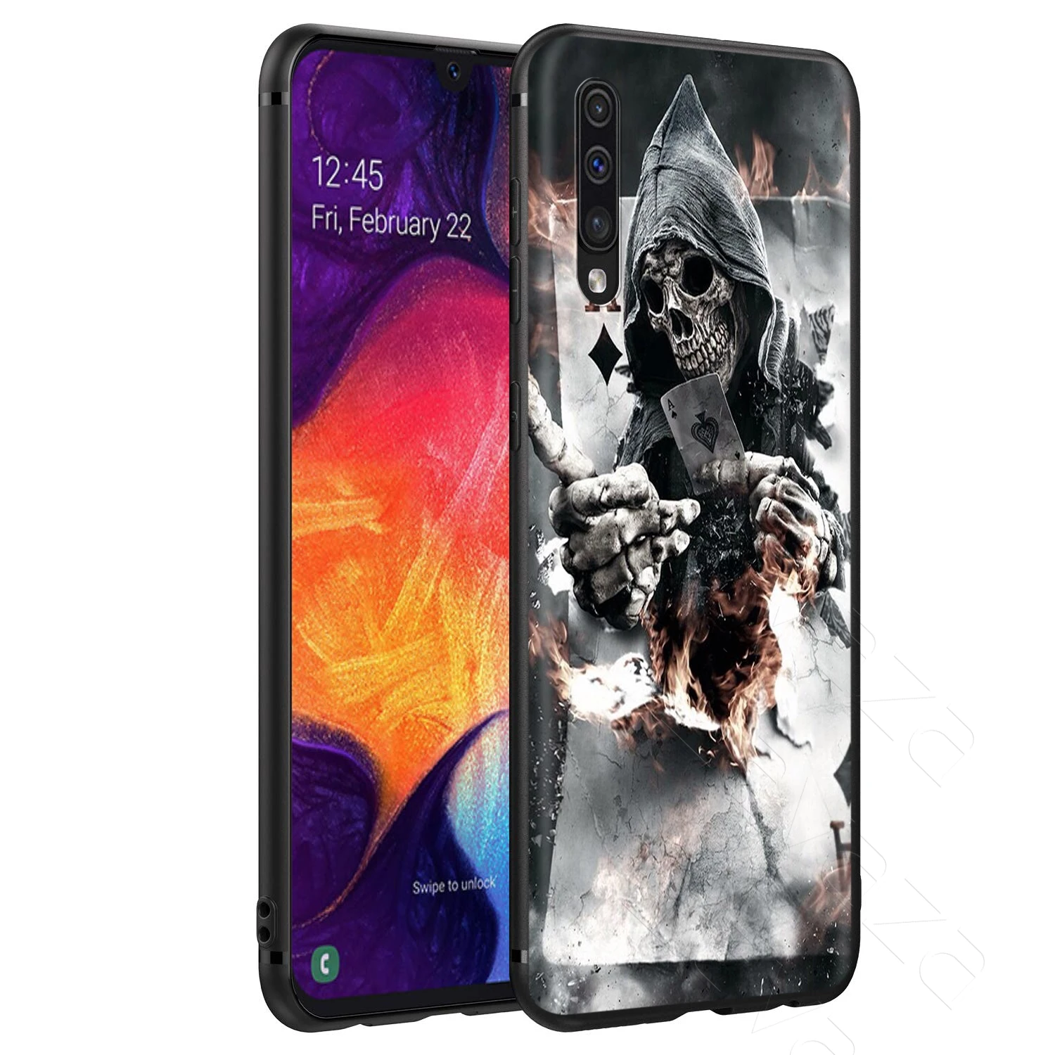 Lavaza Grim Reaper Skull Skeleton Case for Samsung Galaxy S6 S7 Edge J6 S8 S9 S10 Plus A3 A5 A6 A7 A8 A9 Note 8 9 |