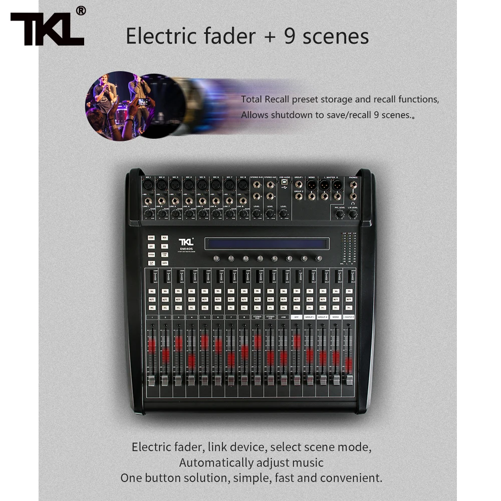 TKL 14 канальный цифровой микшер Профессиональный DJ звуковой механический