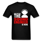 DJ Топ, Мужская футболка с надписью Have No Fear, футболка с надписью Sound Engineer, черная футболка, подарок любителю музыки, Забавные футболки
