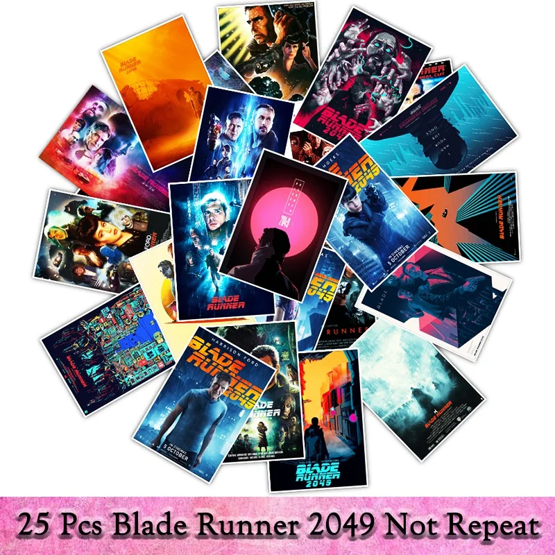 25 шт. лезвие бегун 2049 DIY стикер s для детей игрушки классический фильм водонепроницаемый стикер для чемодана ноутбука наклейки на холодильник