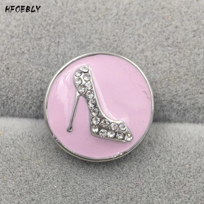 12Pcs/lot Snap Crystal 5colour High heels Button Bracelet Bangles Fit DIY 18mm Buttons Charm Bracelets Jewelry | Украшения и