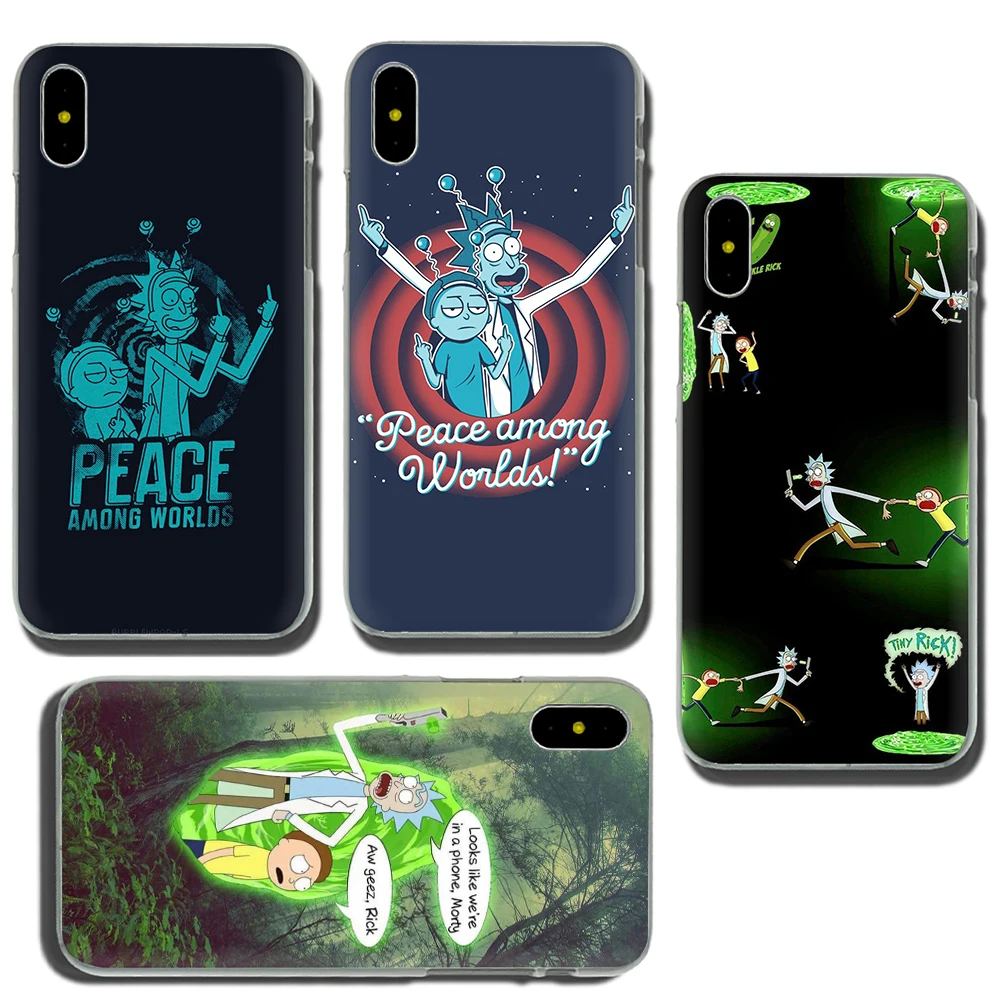 Жесткий чехол для телефона Rick and Morty для iPhone 5 5S 6 6s 7 8 plus X XR XS 11 Pro Max