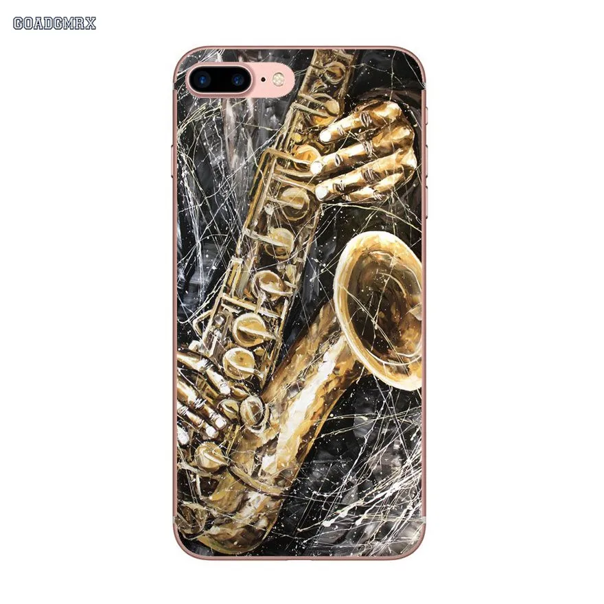 Для iPhone 6 6S 7 8 Plus X XS MAX XR 4 4S 5 5S SE 5C Мягкие прозрачные чехлы Чехлы для саксофона серии
