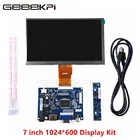ЖК-монитор GeeekPi 7 дюймов 1024*600 TFT, ЖК-экран + плата драйвера HDMI VGA 2AV для Raspberry Pi 4 B32 Model B  PC Windows