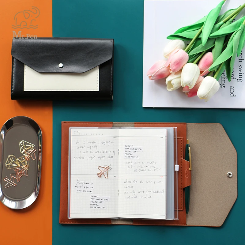 Винтажный бизнес органайзер для обложки ноутбука с 4 шт. записные книжки из